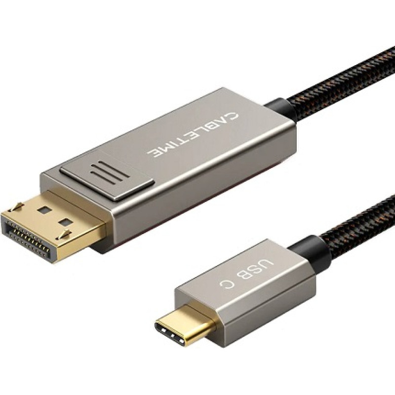 Cabletime Kabelis USB Type-C uz DisplayPort, 8K, 2m