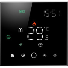 Hismart TUYA programmējams termostats ar WiFi, melns