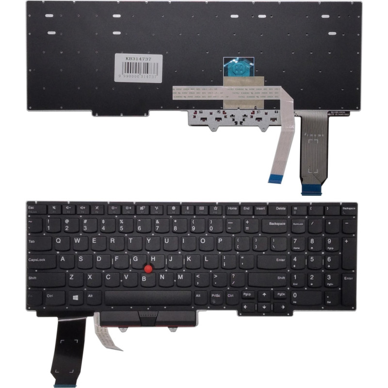 Lenovo Tastatūra LENOVO Thinkpad E15 Gen 2, ar trackpoint, ASV