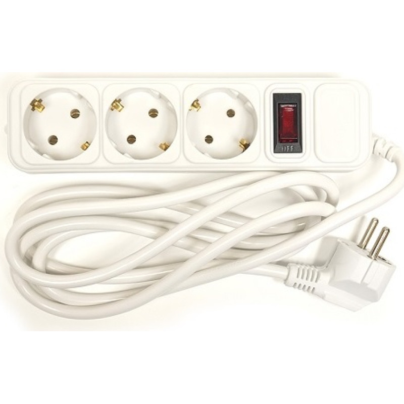 EXD Pagarinātājs 1,8 m, 3 rozetes, ar slēdzi