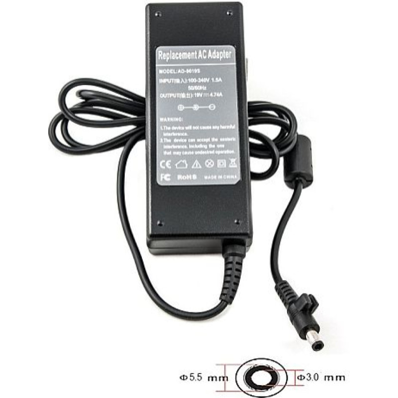 Extradigital Klēpjdatora strāvas adapteris SAMSUNG 90W: 19V, 4.74A