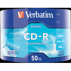 Matricas CD-R Verbatim Data Life 700MB 1x-52X Extra Protection 50 Pack Wrap Spindle