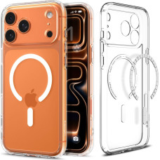 Spigen iPhone 17 Pro Max MagSafe Ultra Hybrid vāciņ&scaron; &mdash; caurspīdīgs un balts