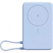 Ārēja baterija Xiaomi 10000mAh Ice Blue Magnetic integrēts USB Type-C bezvadu