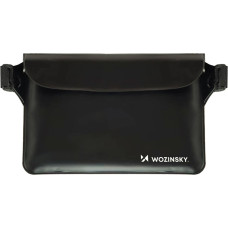 Wozinsky Ūdensizturīga PVC jostas soma telefonam un dokumentiem - melna