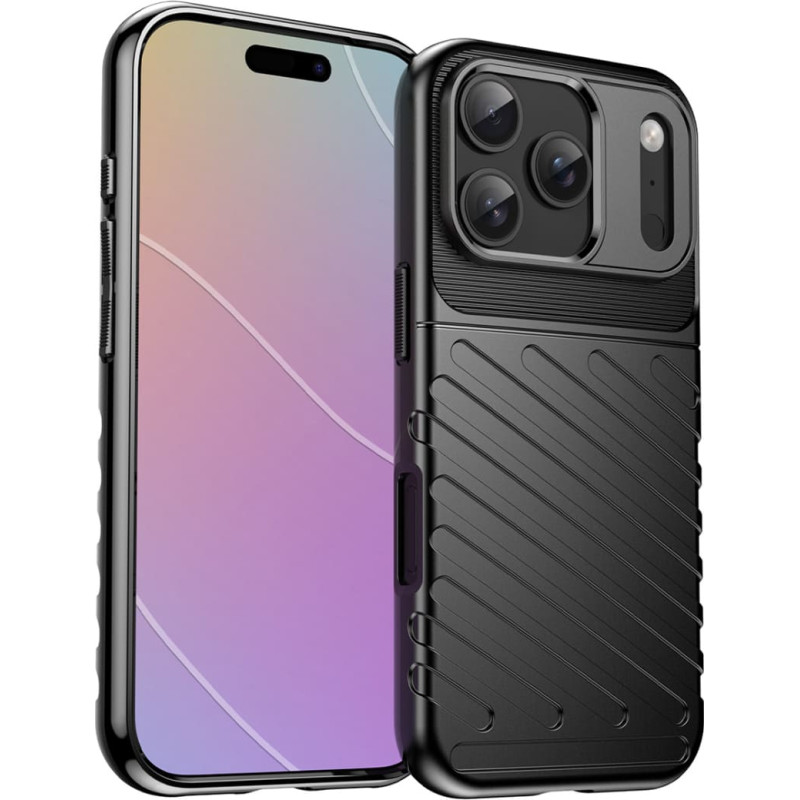 Hurtel iPhone 17 Pro Max aizmugurējais vāciņ&scaron; Thunder Case - melns