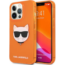 KLHCP13LCHTRO Karl Lagerfeld TPU Choupette Head Case for iPhone 13 Pro Fluo Orange