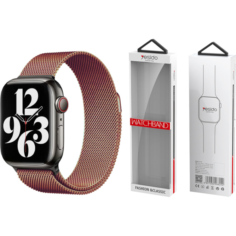 Yesido WB22 APPLE WATCH MAGNETIC STAINLESS STEEL STRAP (42|44|45|49) ROSE GOLD