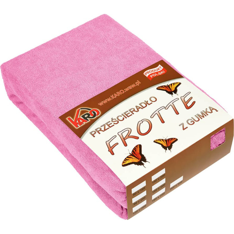 Frotē pieguļošs palags 200x220 rozā 020 biezs 200g/m2