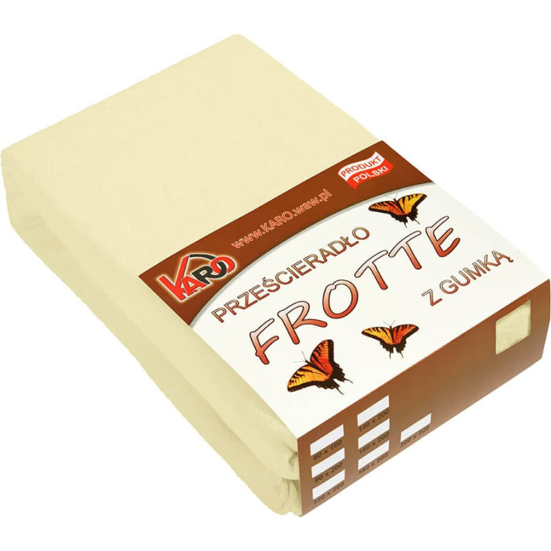 Frotē pieguļošs palags 90x200 krēms 003 biezs 200g/m2