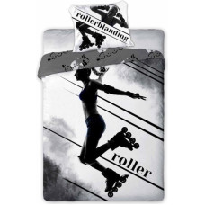 Kokvilnas gultas veļa 140x200 Sportivo 002 ruļļi Rollerblanding ar vienu spilvendrānu 70x90