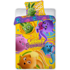 Kokvilnas gultas veļa 100x135 Sunny Bunnies Turbo Big Boo Iris Shiny Hopper 5406 spilvendrāna 40x60