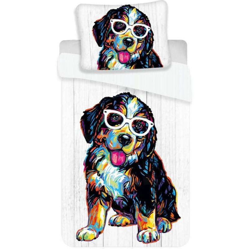 Kokvilnas gultasveļa 140x200 Dog Moreno Glass 5445 spilvendrāna 70x90