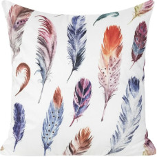 Dekoratīvā spilvendrāna 45x45 krēmkrāsas spalvas Freya 2