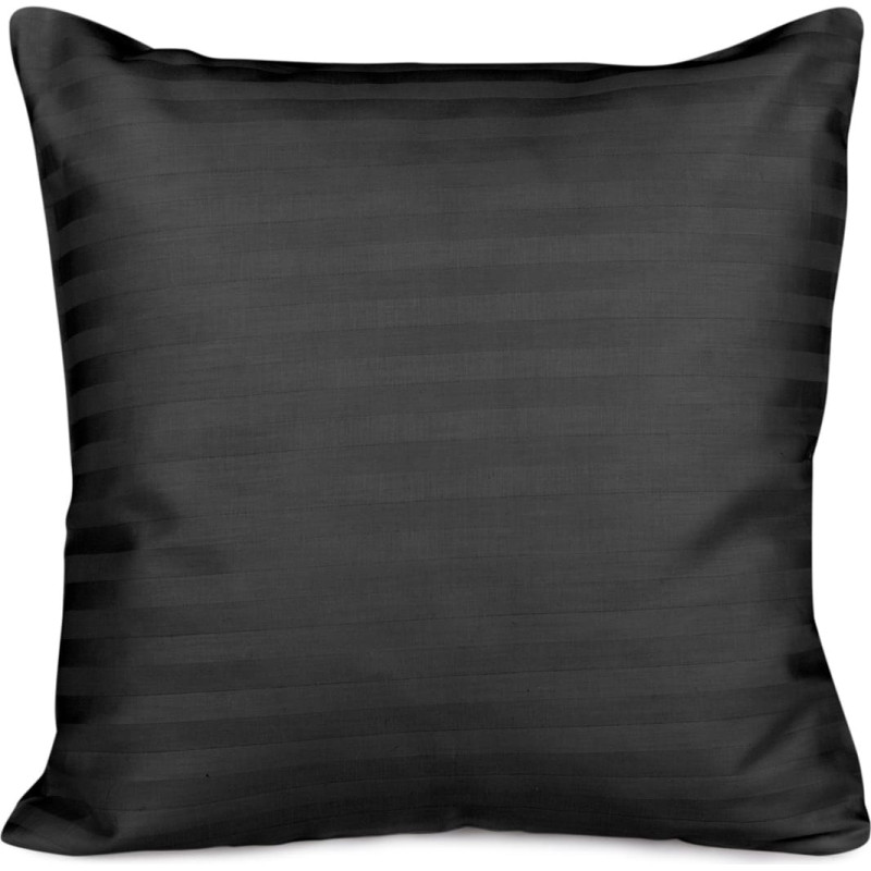 Satīna spilvendrāna 40x40 melnas vienkrāsainas svītras Cizgili damasts