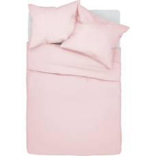 Kokvilnas gultasveļa 220x200 pūderrozā plain Simply