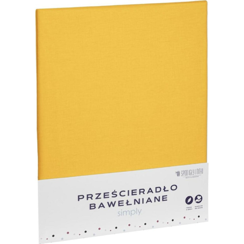 Kokvilnas palags 160x200 vienkāršā sinepes Simply