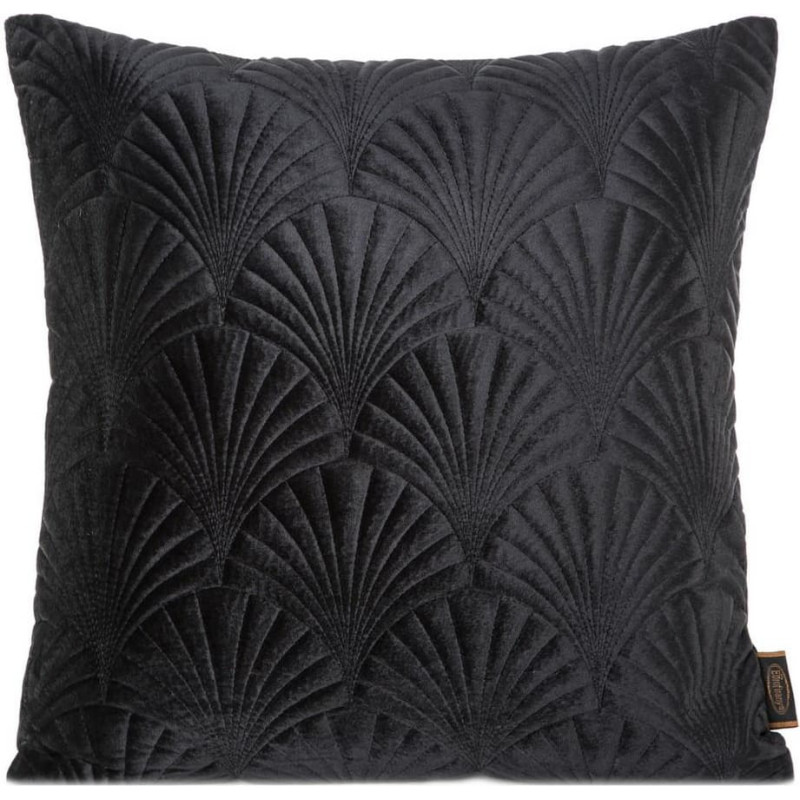 Dekoratīvā spilvendrāna 45x45 Ria 2 melns velūrs
