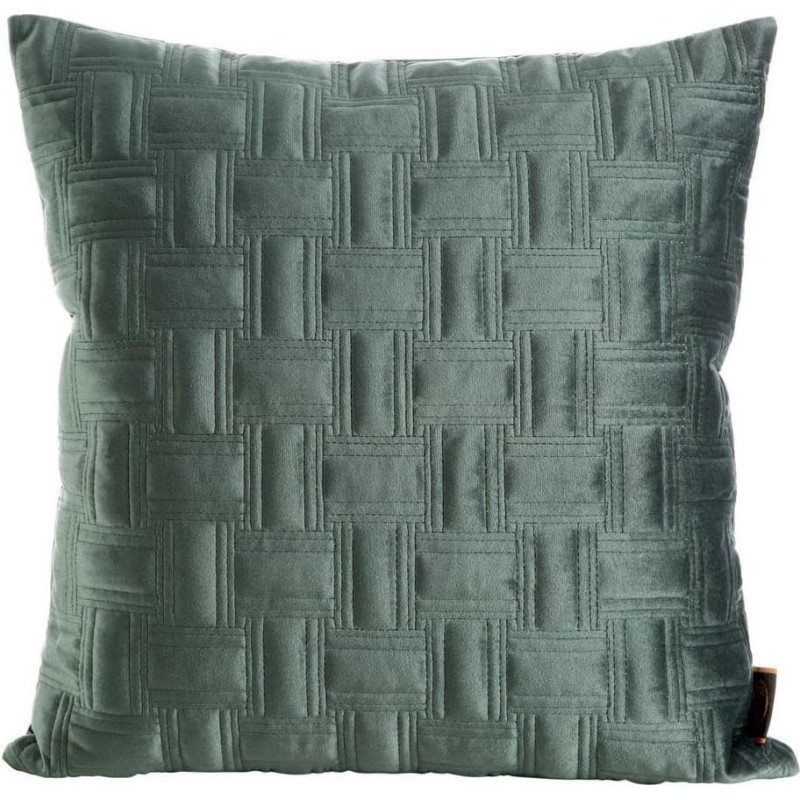 Dekoratīvā spilvendrāna 45x45 Ria 3 mint tumšā velūra ģeometrija