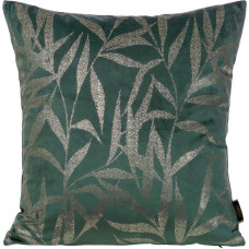 Dekoratīvā spilvendrāna 45x45 Blink 22 H piparmētru tumša ar zelta lapu apdruku velūrs