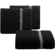 Dvielis 70x140 Altea melns ar dekoratīvu apmali un melanža frotē sloksni 500g/m2