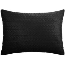 Dekoratīvā spilvendrāna 50x70 Moxie melns velūrs ar skujiņas motīvu