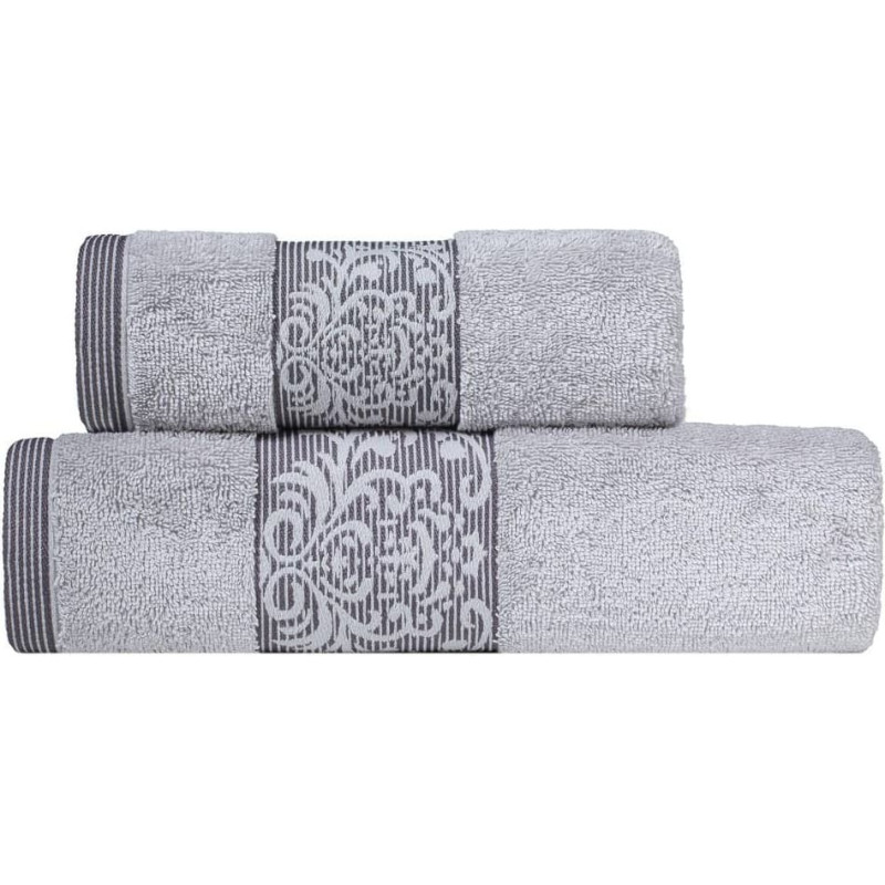 Dvielis Gloria 70x140 sudrabs 500 g/m2 frotē