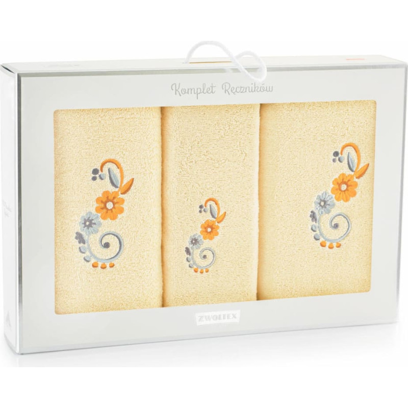 Dvieļu komplekts kastītē 3gab Margo sviesta krēms 8462/5011