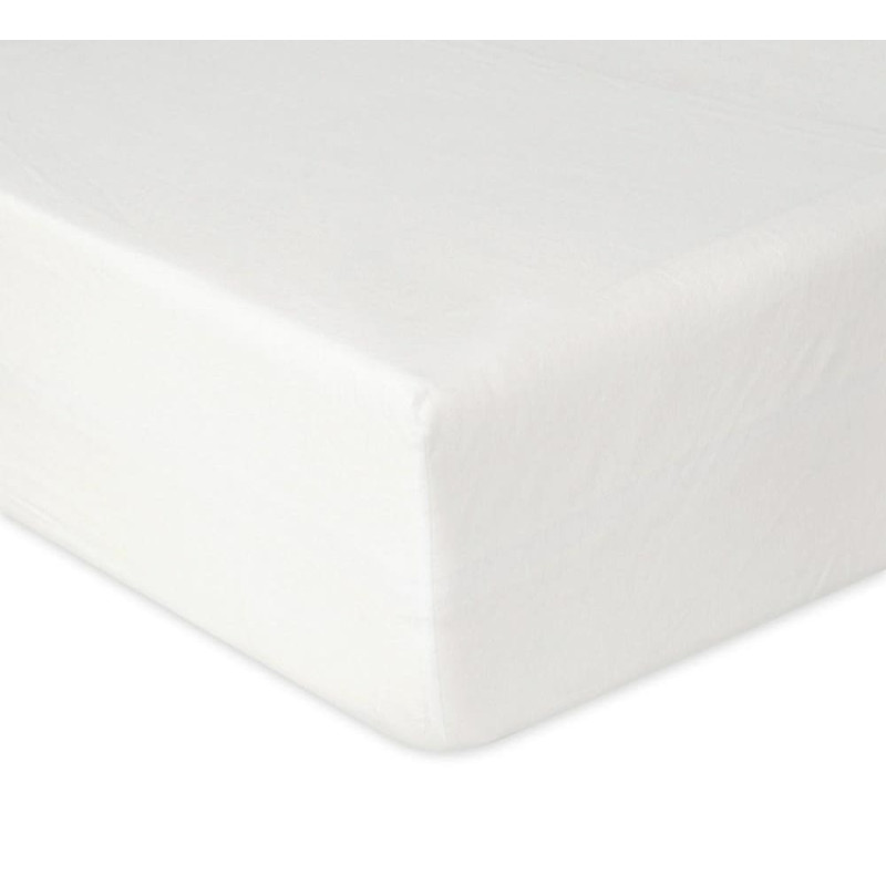 Džersijai pieguļošs palags 210/220x190/200x30 balts ar gumiju augstajam matracim 30 cm Džersija 1