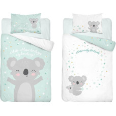 Kokvilnas gultas veļa 90x120 koala lācis celadons 3955 A Mayamoo 105