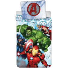 Kokvilnas gultas veļa 140x200 Avengers Heroes Captain America spilvendrāna 70x90