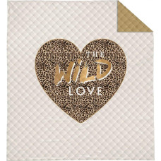Dekoratīvais gultas pārklājs 220x240 Wild love smilškrāsas sirds K 109 Holande 14