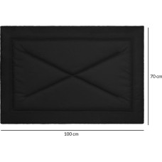 Suņu gultas paklājiņš 70x100 Milo melns ūdensizturīgs Doggy