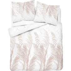 Satīna gultas veļa 220x200 balta pulvera lapas 4129 A Home Satin 001