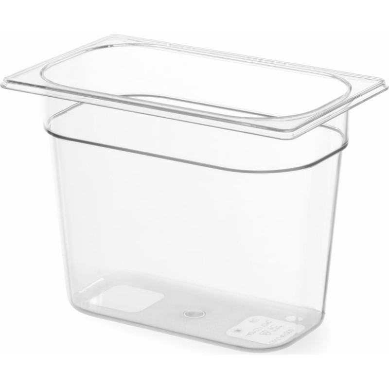 Hendi Caurspīdīgs polikarbonāta GN konteiners GN 1/4 H 100 mm - 861622