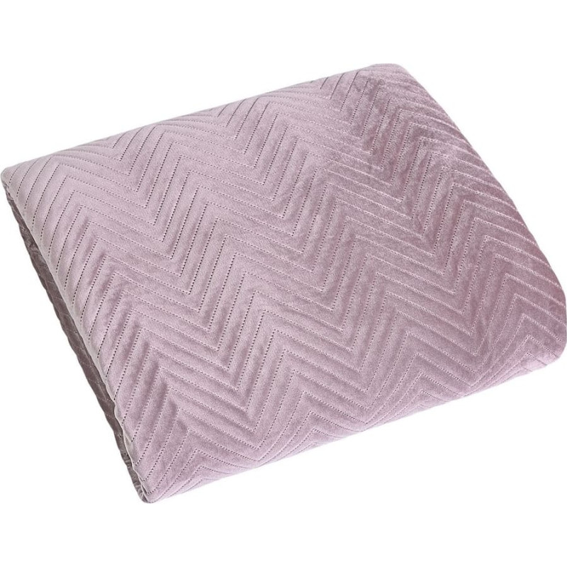 Dekoratīvais gultas pārklājs 200x220 Sofijas pūderis viršu velūrs