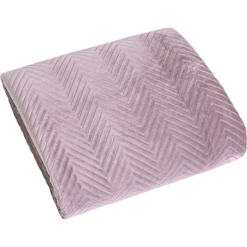 Dekoratīvais gultas pārklājs 200x220 Sofijas pūderis viršu velūrs