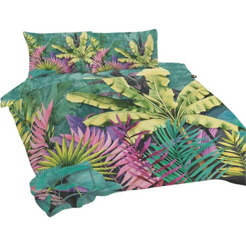 Kokvilnas gultasveļa 160x200 Zaļās lapas universāla