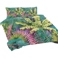 Kokvilnas gultasveļa 220x200 Zaļās lapas universāla