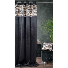 Gatavs aizkars ar starplikām 140x250 Kelis melnā tīģera raksts