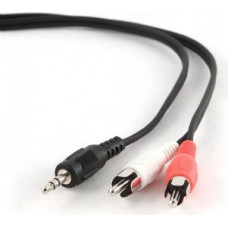 Gembird 2.5m, 3.5mm/2xRCA, M/M audio cable Black, Red, White