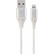 Gembird CC-USB2B-AMLM-2M-BW2 lightning cable Silver, White