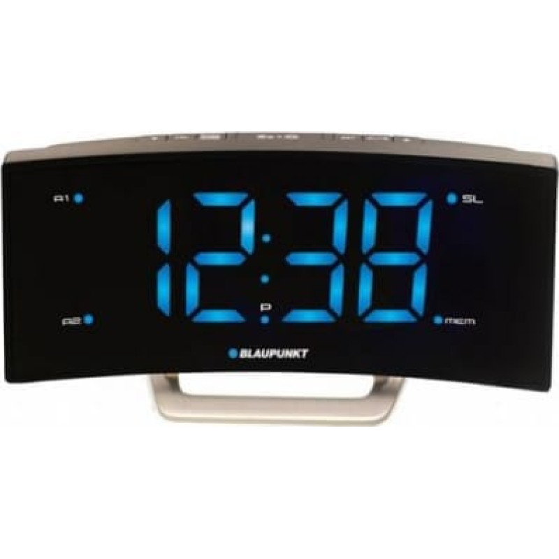 Blaupunkt CR7BK radio Clock Analog & digital Stainless steel