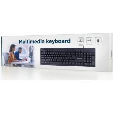 Gembird KB-UM-107 Multimedia keyboard, black, US-layout
