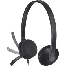 Logitech H340 USB Computer Headset Wired Head-band Office/Call center USB Type-A Black