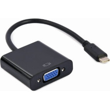 Adapteris USB Type-C Male - VGA Female 15 cm Black
