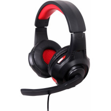 Gembird GHS-U-5.1-01 headphones/headset Wired Head-band Gaming Black, Red