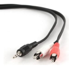 Gembird 5m, 3.5mm/2xRCA, M/M audio cable Black, Red, White