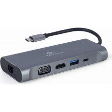 Gembird A-CM-COMBO7-01 notebook dock/port replicator USB 3.2 Gen 1 (3.1 Gen 1) Type-A Grey