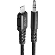 Acefast AUX audio kabelis iPhone MFI Lightning - 3,5 mm mini ligzda 1,2 m melns